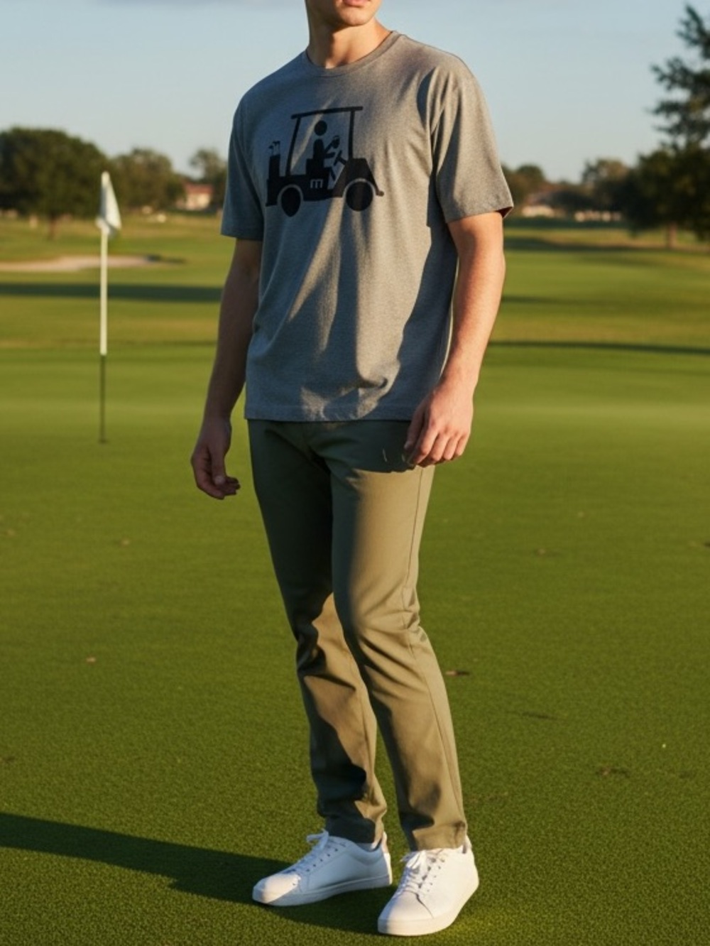 Travis Mathew Mens S-Mapes Tee (Heather Gray)